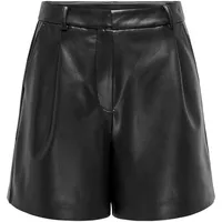 Only Faux Leather Shorts Schwarz M