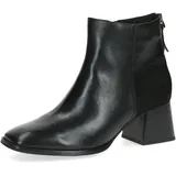 CAPRICE Damen Stiefeletten mit Absatz aus Leder Blockabsatz Weite G, Schwarz (Black Comb), 38 EU