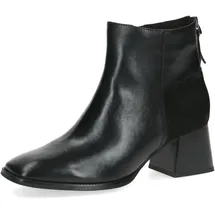 CAPRICE Damen Stiefeletten mit Absatz aus Leder Blockabsatz Weite G, Schwarz (Black Comb), 38 EU