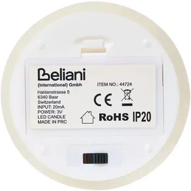 Beliani AMOREA LED Kerzen 10/15 cm 6 St. Cremeweiß