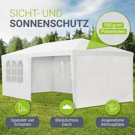 Juskys Partyzelt 3 x 6 m Weiß