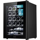 Cecotec Getränkekühlschrank - 24 Flaschen Bolero GrandSommelier 2050 Black Compressor. Einstellbare Temperatur von 5-18°C, Hohe Leistung, Leiser Betrieb und vibrationsfrei.