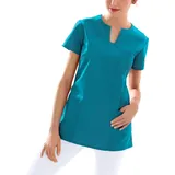 CLINIC DRESS Schlupfkasack Kasack Damen für Krankenpflege und Altenpflege 95 Grad Wäsche Petrol XL - XL