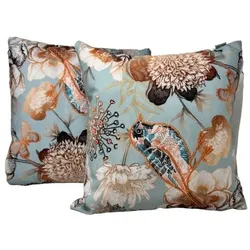 Jet-Line 2-er Deko Kissen Set Vogel 40x40 cm Sofakissen für In- und Outdoor mit Füllung
