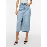 VILA Jeansrock Midi Blau 36