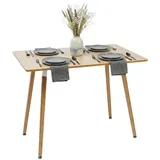 Relaxdays Eckiger Esstisch 110 x 75 cm bronze