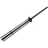 Mendler Sichtschutzzaunpfosten  schwarz WPC 2 St.