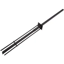 Mendler Sichtschutzzaunpfosten  schwarz WPC 2 St.