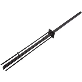 Mendler Sichtschutzzaunpfosten  schwarz WPC 2 St.