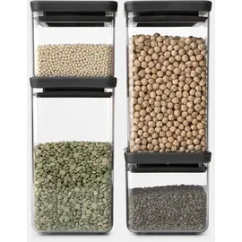 Brabantia Vorratsdose Eckig, Tasty+, Grau,