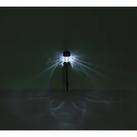 GLOBO Solarleuchte Edelstahl 2er Set Schwarz