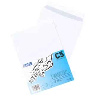 Bantex Briefumschläge DIN C5 (22,9 x 16,2 cm) / Umschläge mit Abziehstreifen, 25 Stück in Folienpackung (Weiß)