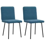 vidaXL Esszimmerstühle 2 Stk. Blau Samt