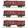 Roco 3-tlg. Set: Offene Güterwagen Ommu DR 6600115 H0
