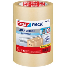 Tesa Ultra STRONG 51124-00007-01 Packband tesapack® Transparent (L x B) 66m x 50mm 3St.