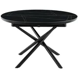 SalesFever Esstisch Ø120 cm Schwarz - Schwarz