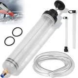 Xinxinphi 500ml Handpumpe Ölabsaugspritze, Ölabsaugpumpe mit 3 Schlauch & Paar Ersatzgummiringe, Bremsölspritze für Motor, Auto, Kfz, Getriebeöle, Hinterachsöl, Kühlflüssigkeit, Bremsflüssigkeit