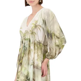 Monari Maxikleid Tropisches Muster Grün 36