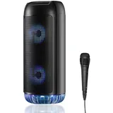 Mediatech Partybox Uni MT3174 Bluetooth-Lautsprecher Karaoke FM-Radio Schwarz