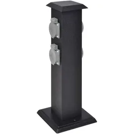 vidaXL Steckdosensäule 15,5 cm x 40,5 cm Schwarz