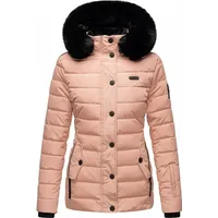 NAVAHOO Damen Warme Steppjacke Winterjacke mit weicher Kunstfell-Kapuze Milianaa