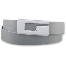 Bernd Götz Damen, Gr. 100, grau, Leder, unifarben, Gürtel Koppelgürtel, mit Gürtelschließe im G-Look