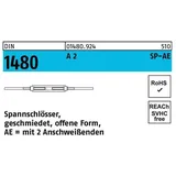 Industrial Quality Supplies Spannschloss DIN 1480 offen 2 Anschweißenden M20 1 Stück