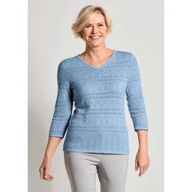 GOLDNER Rundhalspullover Blau 19