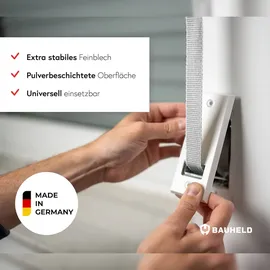 BAUHELD Metall Gurtwickler Abdeckplatte 215mm Offen Beschichtet