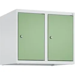 C+P Aufsatzschrank, 7035/6011 500x600x500mm Verschluss Zylinderschloss 2 Abteile