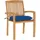 vidaXL Gartenstuhl 60 x 57,5 x 90 cm teak/blau 2 St. inkl. Kissen 3063277