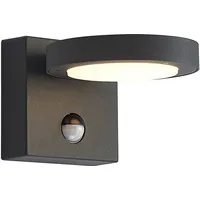 LUCANDE Belna LED-Außenwandlampe, grafit, Sensor