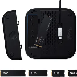 Satechi Stand Hub Mac Mini M4 SSD Enclosure Silber