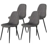 Hela Vertriebs GmbH Schalenstuhl-Set, grau Textil, 44x89x53.5 cm -