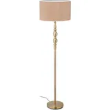 Relaxdays Stehlampe Wohnzimmer beige - Gold