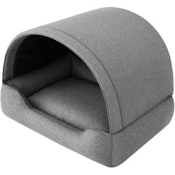 Bjird Hundehütte Tierhaus für Hunde und Katzen, kratzfeste Hundehöhle und Hundebett in einem, made in EU 60×47