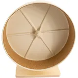 Getzoo Ø 27 cm Kunstofflaufrad (Ø 25,4 cm Innen) mit Holzstandfuß und Austauschbare Korkeinlage I Strapazierfähig I Höhenverstellbar (Sandbeige)