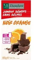 Damhert Chocolat noir/orange moins de sucre 85 g