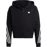 Adidas Future Icons 3-Streifen Kapuzenjacke, Black - 128