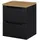 [en.casa] Waschtischunterschrank Skelbolu 50x60x40 cm Schwarz/Eiche [en.casa]