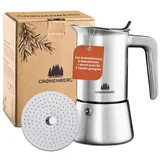 Groenenberg Espressokocher 0,2 l 4 Tassen Schwarz/Silber