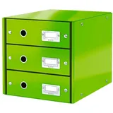 Leitz Schubladenbox Click & Store grün 60480054, DIN A4 mit 3 Schubladen