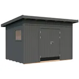 Palmako Gartenhaus Stig 8,2 m2- 16 mm dunkelgrau lackiert