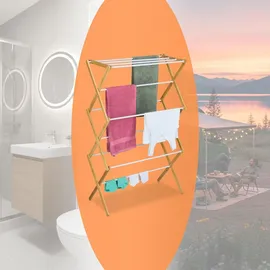 Relaxdays Klappbarer Wäscheständer 7,2 m weiß