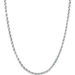 KUZZOI Herren Zopfkette Oxidiert Massiv 925 Silber Herrenschmuck   