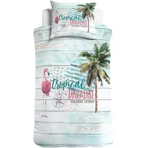 Traumschlaf Tropical Paradise bunt 155 x 220 cm + 80 x 80 cm