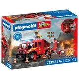 Playmobil® Feuerwehr-Rüstfahrzeug (72193), City Action Konstruktions-Spielset, mit Licht- und Soundeffekten bunt