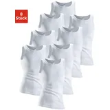 CLIPPER Unterhemd 8 Stk., aus Doppelripp, Tanktop, Unterziehshirt Gr. 9 - 8 Stk., weiß, , 214611-9 8 Stk.