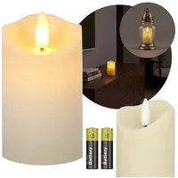 Sarcia.eu LED-Kerze Beigefarbene LED-Kerze mit Flammeneffekt für Grablichter, 10 cm beige