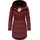 Ragwear Damen, Lange Steppjacke Wintermantel mit Kapuze Ashani Block Intl. Wine Red25 Gr. S - S
